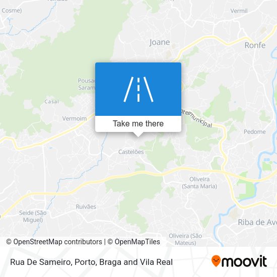 Rua De Sameiro mapa