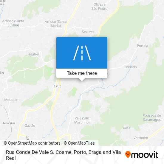 Rua Conde De Vale S. Cosme map