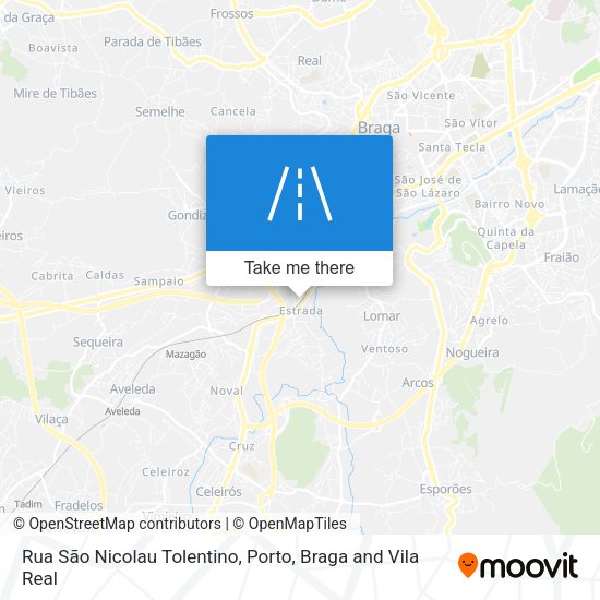 Rua São Nicolau Tolentino mapa