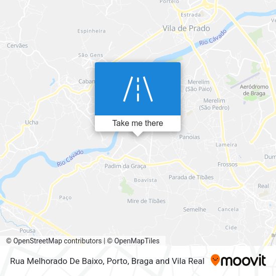 Rua Melhorado De Baixo mapa