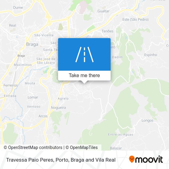 Travessa Paio Peres mapa