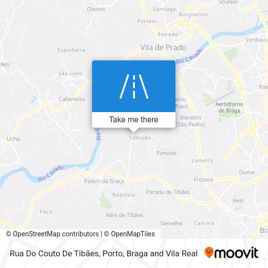 Rua Do Couto De Tibães mapa
