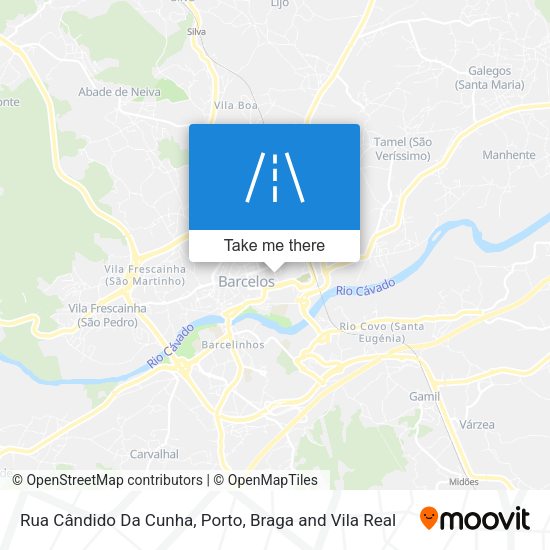 Rua Cândido Da Cunha mapa