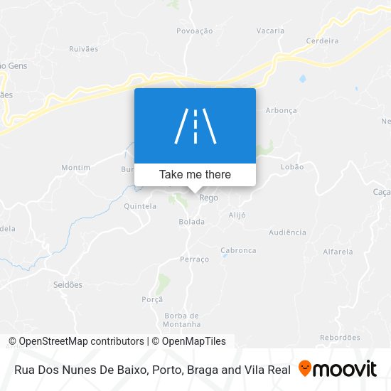 Rua Dos Nunes De Baixo map