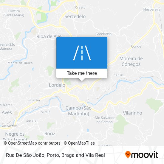 Rua De São João mapa