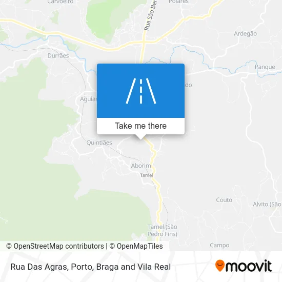 Rua Das Agras map