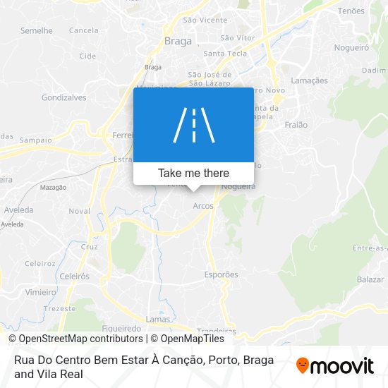 Rua Do Centro Bem Estar À Canção mapa