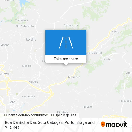 Rua Da Bicha Das Sete Cabeças map