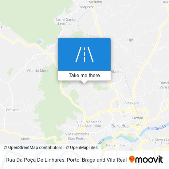 Rua Da Poça De Linhares map