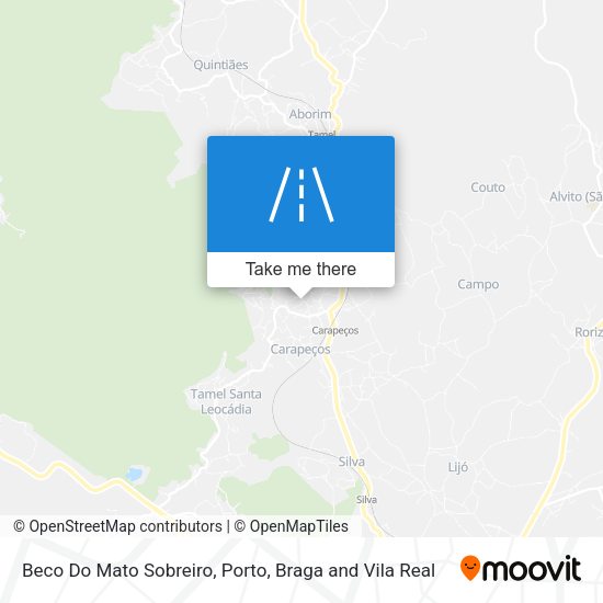 Beco Do Mato Sobreiro mapa