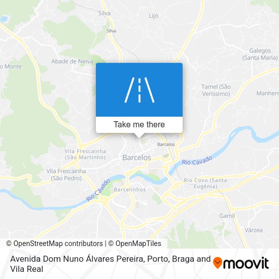 Avenida Dom Nuno Álvares Pereira mapa
