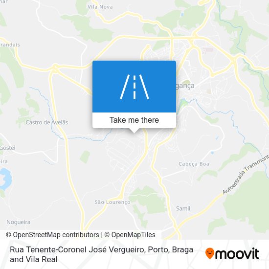 Rua Tenente-Coronel José Vergueiro map