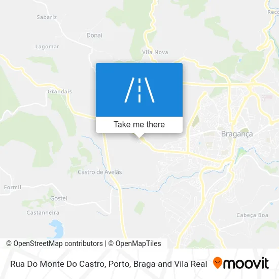 Rua Do Monte Do Castro mapa