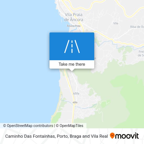 Caminho Das Fontaínhas mapa