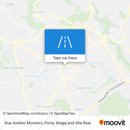 Rua Avelino Monteiro mapa