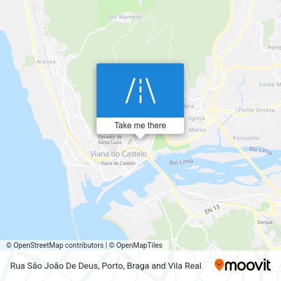 Rua São João De Deus mapa