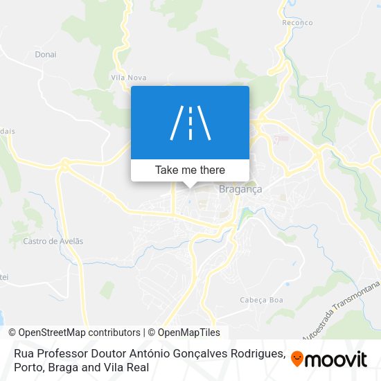 Rua Professor Doutor António Gonçalves Rodrigues mapa