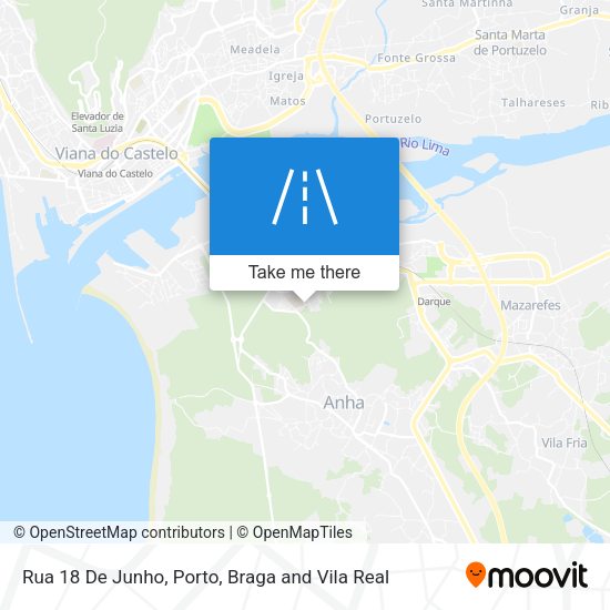 Rua 18 De Junho mapa