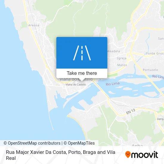 Rua Major Xavier Da Costa map