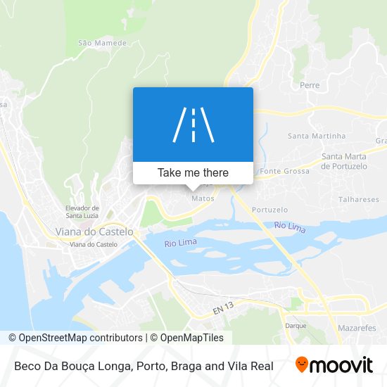Beco Da Bouça Longa mapa