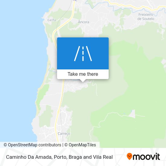 Caminho Da Amada mapa