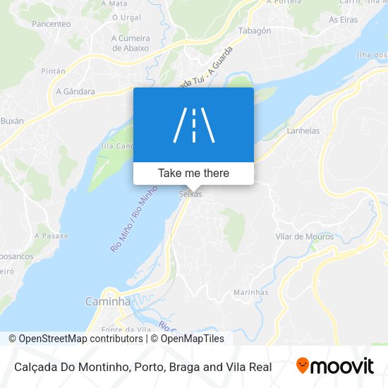 Calçada Do Montinho mapa