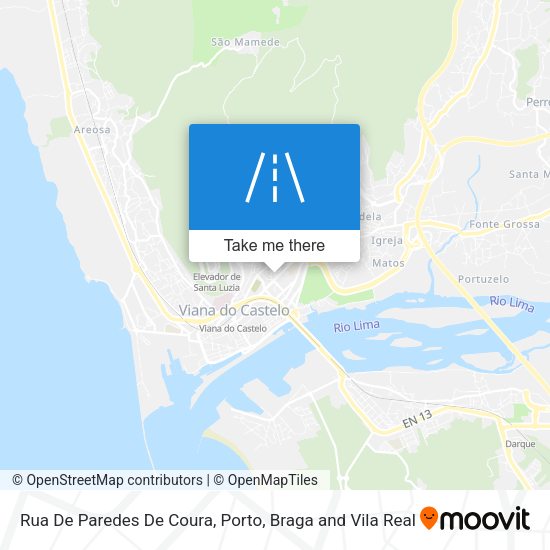 Rua De Paredes De Coura map
