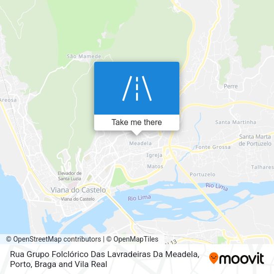 Rua Grupo Folclórico Das Lavradeiras Da Meadela map