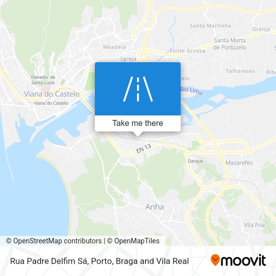 Rua Padre Delfim Sá map