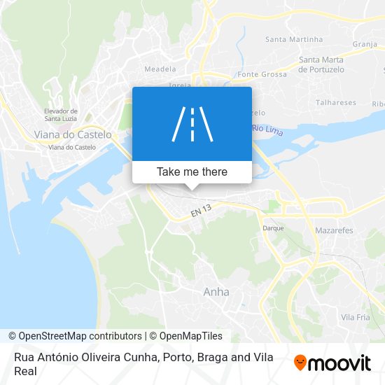 Rua António Oliveira Cunha map