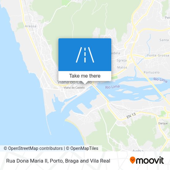 Rua Dona Maria II mapa