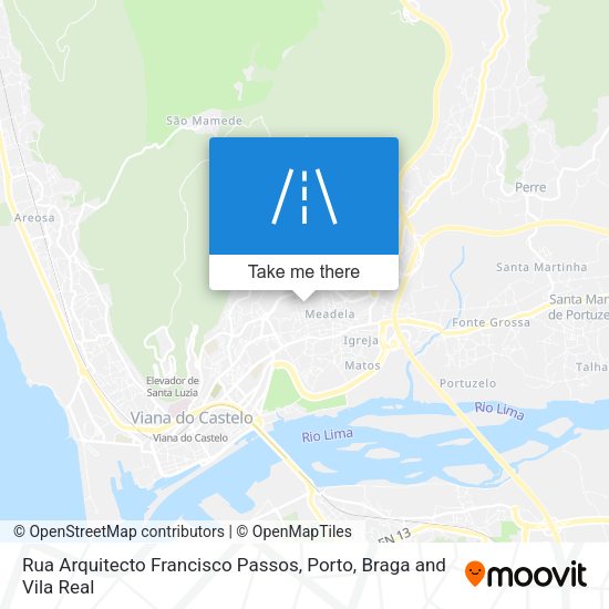 Rua Arquitecto Francisco Passos mapa