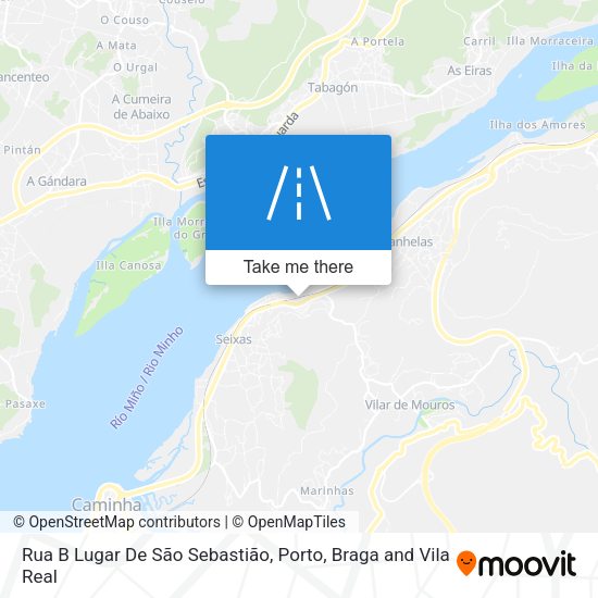 Rua B Lugar De São Sebastião mapa