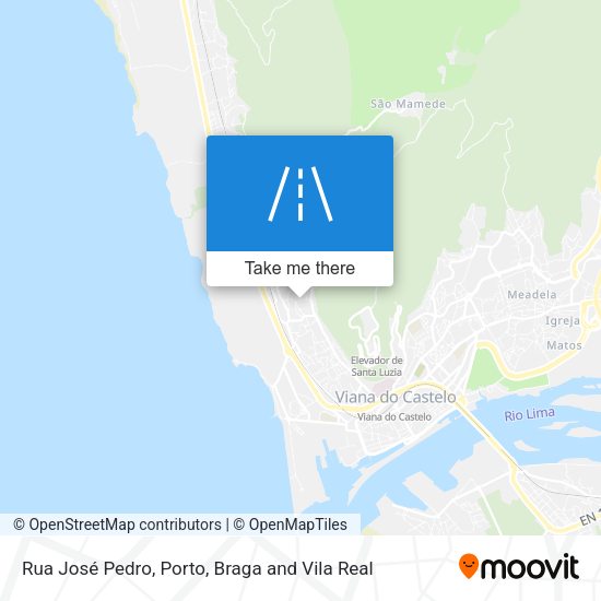 Rua José Pedro mapa