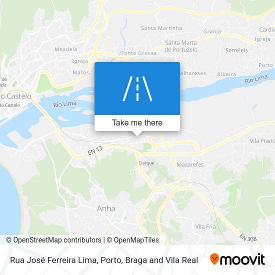 Rua José Ferreira Lima mapa