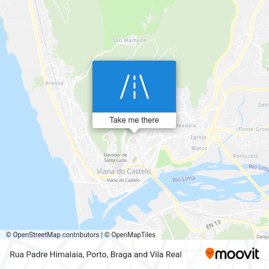 Rua Padre Himalaia mapa