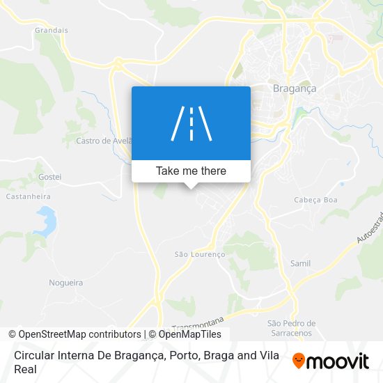 Circular Interna De Bragança map