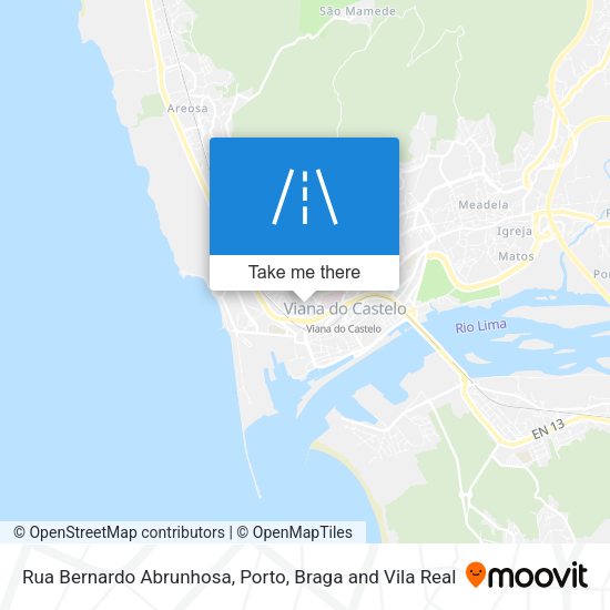 Rua Bernardo Abrunhosa mapa