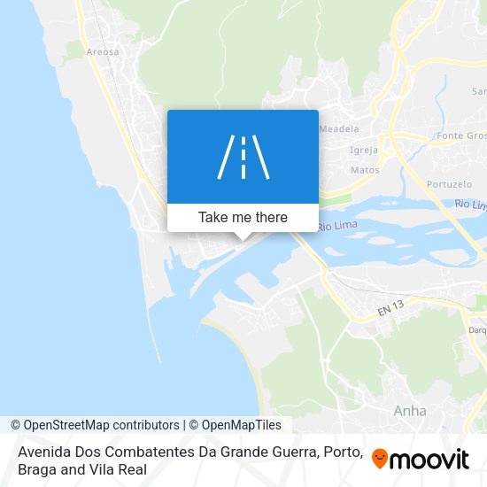 Avenida Dos Combatentes Da Grande Guerra mapa