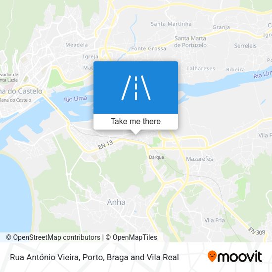 Rua António Vieira mapa