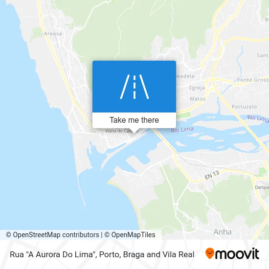 Rua "A Aurora Do Lima" map