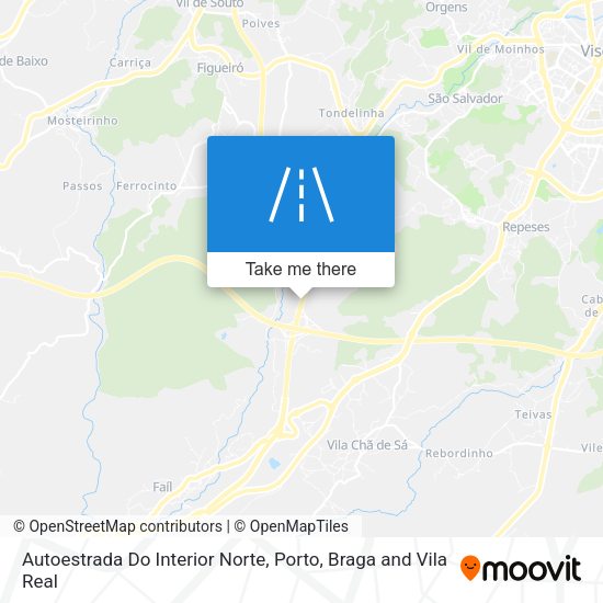 Autoestrada Do Interior Norte map