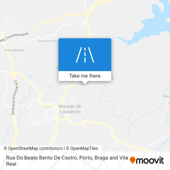 Rua Do Beato Bento De Castro map