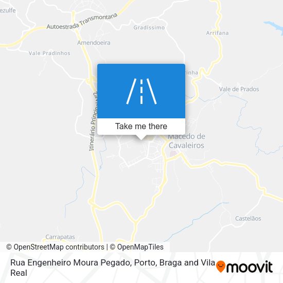 Rua Engenheiro Moura Pegado mapa
