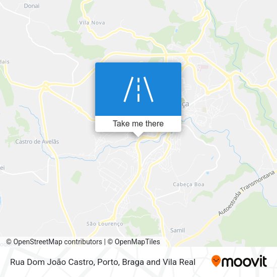 Rua Dom João Castro mapa