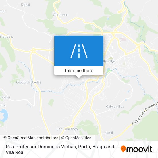 Rua Professor Domingos Vinhas mapa