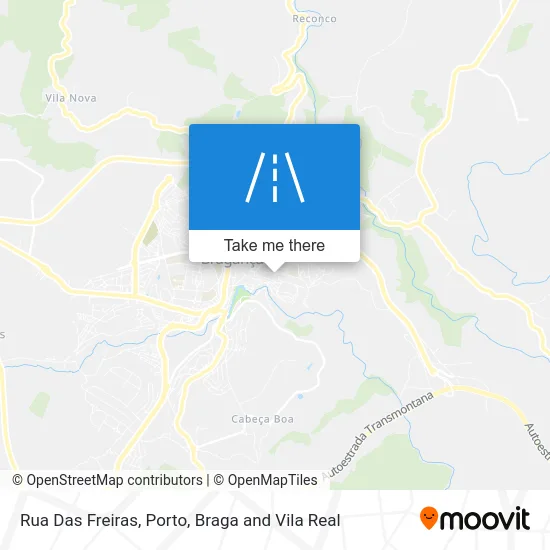 Rua Das Freiras map