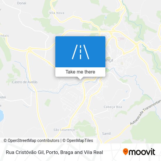 Rua Cristóvão Gil mapa