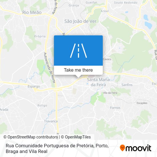 Rua Comunidade Portuguesa de Pretória mapa