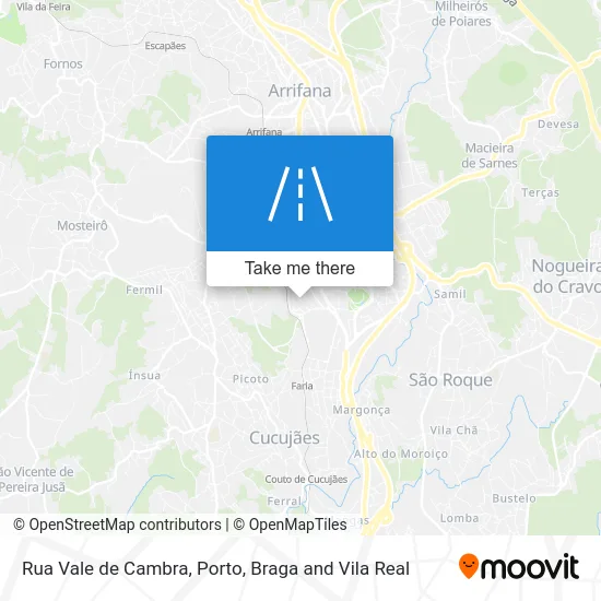 Rua Vale de Cambra map
